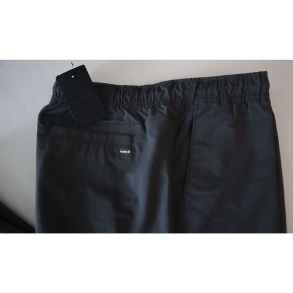 Hurley HFA21VMB 02546 Men's Sz L Dark Stone Gray Nylon Stretch Twill Joggers $60 - Picture 3 of 10